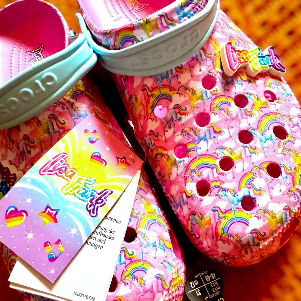 Lisa Frank x Crocs Unicorn Crocs M13 W14.5